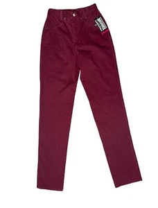Vintage Circle T Roughrider Jeans Women 7/8 Western High Rise 36 Inseam Burgundy - Picture 1 of 11