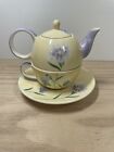 Herman Dodge & Son 4 pc. FLORAL Teapot Set w/Cup and Saucer