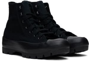 Converse CTAS Lugged Hi Canvas 569891C Black Monochrome Hi Tops Women Size 8 NEW - Picture 1 of 5
