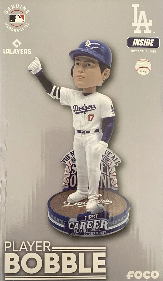 Shohei Ohtani Los Angeles Dodgers First Career Playoff Bobblehead #/224 - Image 1 of 1