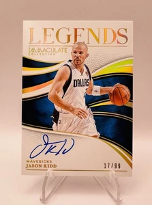 2024 Immaculate Jason Kidd Legends On Card Auto /99 Mavericks HOF SP - Picture 1 of 2
