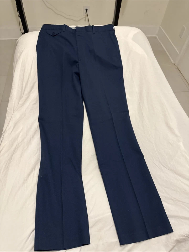 Pantalones de vestir para hombre azul marino, azul oscuro talla 33r 33x32 Excelente Foto 1 de 4