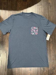 Travis Mathew Flourish Pocket Tee Large Mood Indigo NWT - Picture 1 of 5