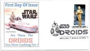 #5579 C-3PO STAR WARS DROIDS STAMP FIRST DAY OF ISSUE FDC, AFCDS FIRST DAY COVER - Picture 1 of 1