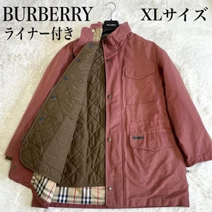 BURBERRY 90s Vintage Mods Coat with Quilted Liner Pink Brown Nova Check Pattern - Picture 1 of 8