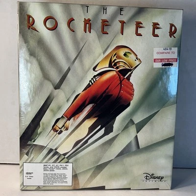 Vintage Disney 1991 Box Game The Rocketeer Computer Game PC 3.5"disks sealed NOS - Image 1 of 4