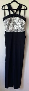 NEW Christian Siriano For Lane Bryant WOMEN JUMPSUIT BLACK & WHITE - SIZE 14 - Picture 1 of 13