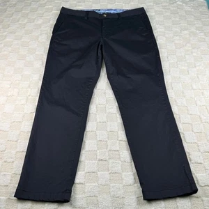 Tommy Bahama Mens Chino Pants 35x30 Black Cotton Blend Flat Front Straight Fit - Picture 1 of 9