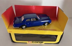 CORGI TOYS 1979 VINTAGE ROLLS-ROYCE CORNICHE- METALLIC BLUE - MIB - Picture 1 of 17