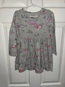 Vestido Jumping Frijoles Todo el Día Invertido Rosa Dinosaurios Talla 4T - Imagen 1 de 5