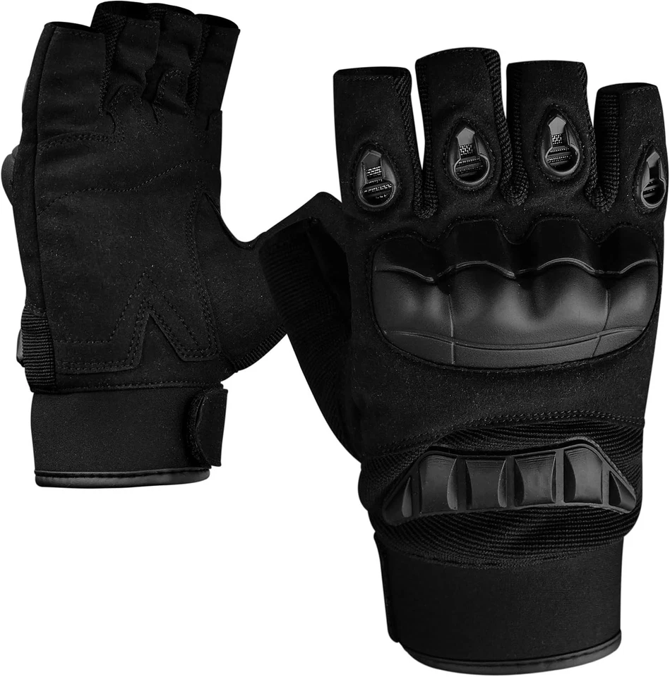 J.A.G. Guantes tácticos sin dedos para hombre - Guantes duros de protección de nudillos Foto 1 de 4