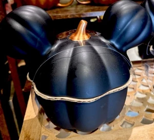 2025 Disney Parks Home Halloween Cookie Jar Mickey Mouse Pumpkin Ceramic 2 Pc - Picture 1 of 1