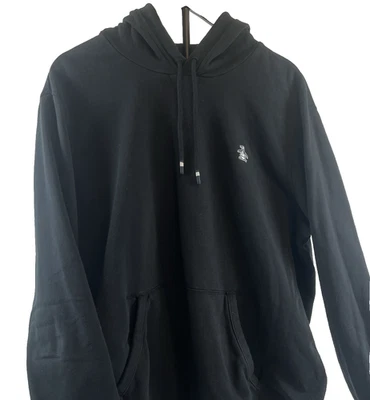 Penguin by Munsingwear XL Sudadera con Capucha Negra Mezcla de Algodón Perry Ellis Usada en Excelente Condición Foto 1 de 4