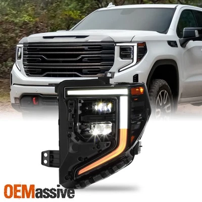 Faro proyector izquierdo para 22-24 GMC Sierra 1500 SLE|Elevation Full LED DRL Foto 1 de 4