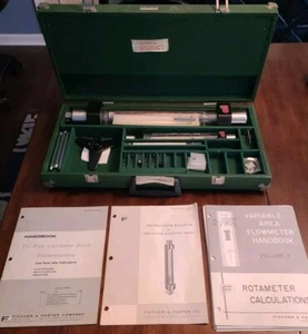 Fischer & Porter  Precision Bore Flowrator Set With Case and Manuals  - Picture 1 of 23