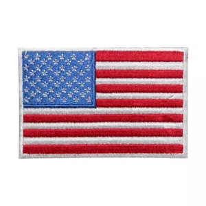 USA Country Flag Patch Iron On Patch Sew On Badge Embroidered Patch - Picture 1 of 1