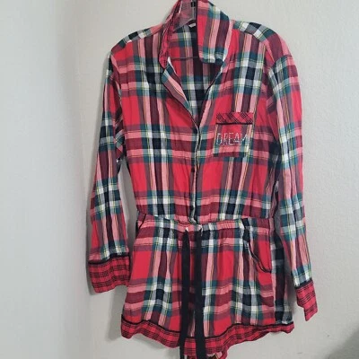 Victoria's Secret Med Mameluco Cordón Cuadros Botón Embellecido Bolsillo Modal Foto 1 de 4