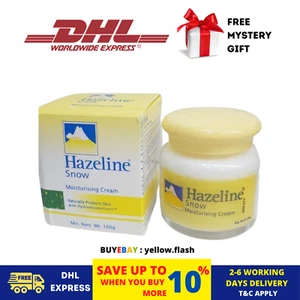 10 Box 100g HAZELINE Snow Moisturizing Cream Whitening Natural Protect SkinCare - Picture 1 of 9