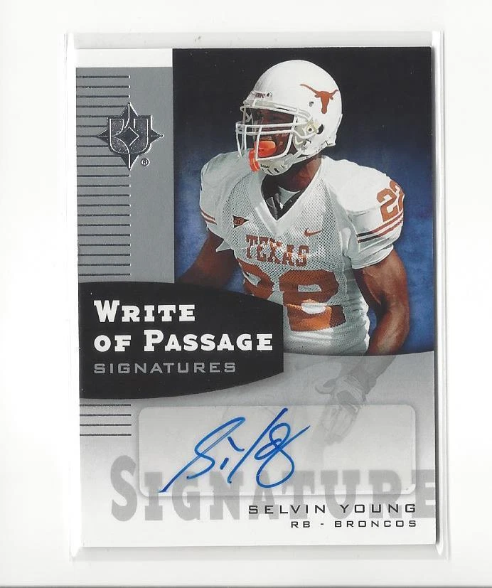 2007 Ultimate Collection Write of Passage Selvin Young Rookie AUTOGRAPH Broncos - Image 1 of 1