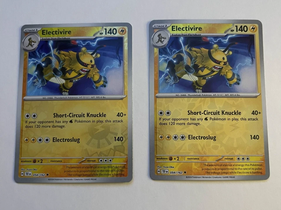 Electivire 054/162 Sv05: Temporal Forces Reverse Holo (TWO CARDS) - Image 1 of 1