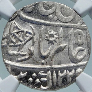 1749 (FE 1229) INDIA BRITISH OLD Bombay Presidency Silver RUPEE Coin NGC i86949 - Picture 1 of 5