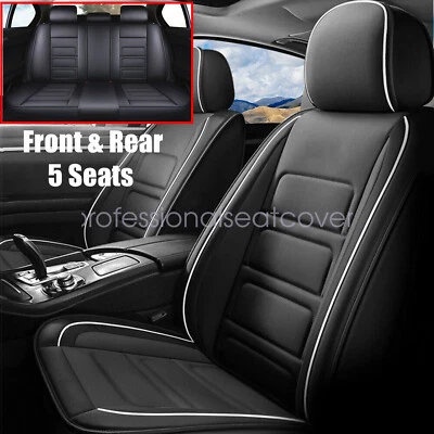 Car 5-Seats Leather Seat Cover For Toyota Tundra 2008-2024 Front & Rear Cushion Foto 1 de 4