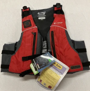 Onyx All Adventure Adult L-XL 40" to 48' Chest Life Jacket Red & Black 90lb + - Picture 1 of 11