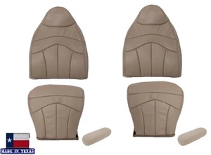 Synthetic Leather Tan Front Seat Covers 1999 For Ford F150 Lariat Super Crew Cab - Picture 1 of 21