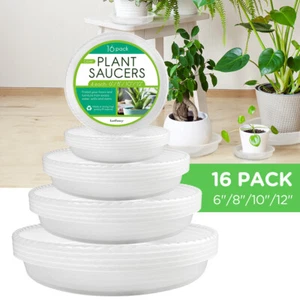 16 Packs 6 inch & 8 inch & 10 inch Plant Saucers Trays Flower Plant Pot Saucer - Picture 1 of 8