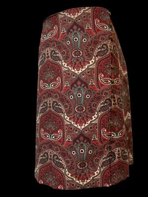NEW Talbots Skirt Size 6 Wrap Style 31X23 Paisley Lined Career Professional $99 - Image 1 of 4