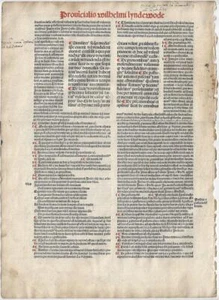 1501 - Leaf from Provinciale Seu Constitutiones Angllie - Picture 1 of 1