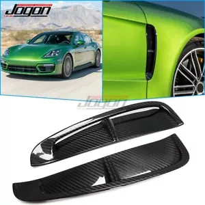 Carbon Side Body Marker Fender Air wing Vent Trim For Porsche Panamera 971 17-23 - Picture 1 of 9