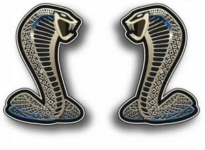 2 pegatinas para coche Ford Cobra serpiente, pegatinas para parachoques, patín, bicicleta,  - Imagen 1 de 3