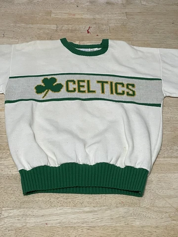 Vintage Boston Celtics Cliff Engle Sweater Size Large Made In USA 80s Cover