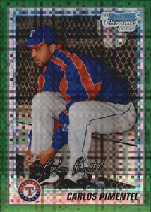 2010 Bowman Chrome Prospects Green X-Fractors #BCP151 Carlos Pimentel