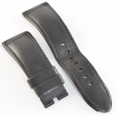 Auténtica correa de reloj Officine Panerai de cuero de becerro negro de 26 mm a 22 mm Foto 1 de 4