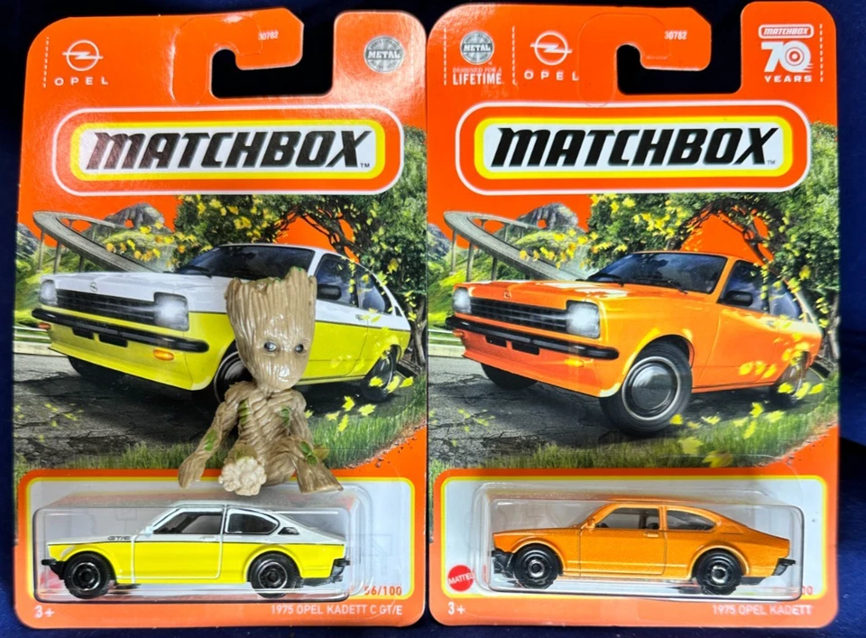 Lote de 2 - Matchbox - Opel - 1975 Kadett Orange & Kadett C GT/E Amarillo Foto 1 de 1