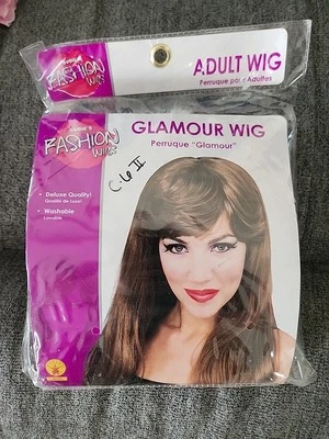 Rubíes Damas Largo Cabello Marrón Moda Glamour Vestido Elegante Fiesta Peluca NUEVA NUEVA CON ETIQUETAS Foto 1 de 2