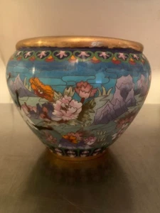 Eccezionale grande ciotola/pentola cloisonne - EOx sp5 - Foto 1 di 6