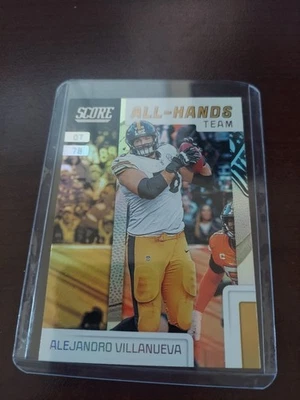 Alejandro Villanueva 2019 Panini Score All-Hands Team #AHT-3 Pittsburgh Steelers - Image 1 of 4