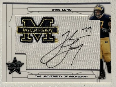 Jake Long 2008 Leaf Rookies & Stars Michigan Patch Auto 07/29 Michigan - Image 1 of 2