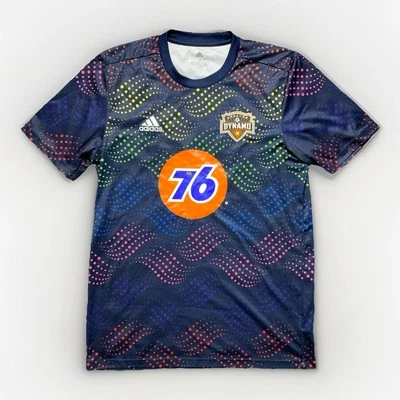 Футболка Adidas — Houston Dynamo FC (MLS) Pride предматчевая с коротким рукавом 2019 редкая M - Изображение 1 из 4