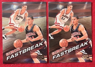 (2) 1998 Press Pass Fastbreak Insert Miles Simon #FB12 ARIZONA STAR ROOKIE - Image 1 of 2