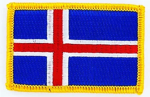 AUFNÄHER Patch FLAGGEN flagge Island  iceland  flag Fahne  7x4.5cm  - Picture 1 of 1