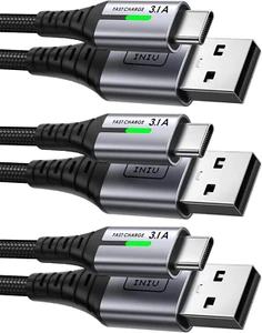 INIU Cavo USB Type-C, Cavo USB a a USB C 3,1A Ricarica Rapida [3Pezzi/0,5+2+2M]  - Zdjęcie 1 z 12