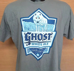 Ghost White Ale Snow Brewing Co. Gray Short Sleeve T-Shirt Adult Size 2XL - Picture 1 of 5