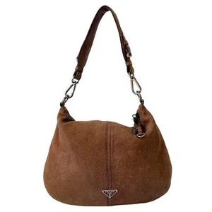 PRADA Brown Leather Shoulder Bag - Picture 1 of 17