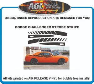 Fits Dodge Challenger Strobe Stripe Graphic 2011 2012 2013 2014 R/T - Picture 1 of 6