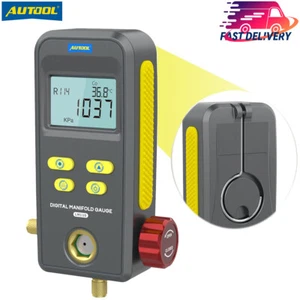 Digital Refrigeration Manometer HVAC Refrigerant Vacuum Tester Manifold Gauge - Picture 1 of 21