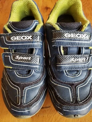 Geox Niños Zapatos Jóvenes EE. UU. Talla 1 Tenis Correr Deporte Azul Verde Lima Italiano Foto 1 de 4